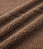 Manteau sherpa col tailleur coupe décontractée avec poches