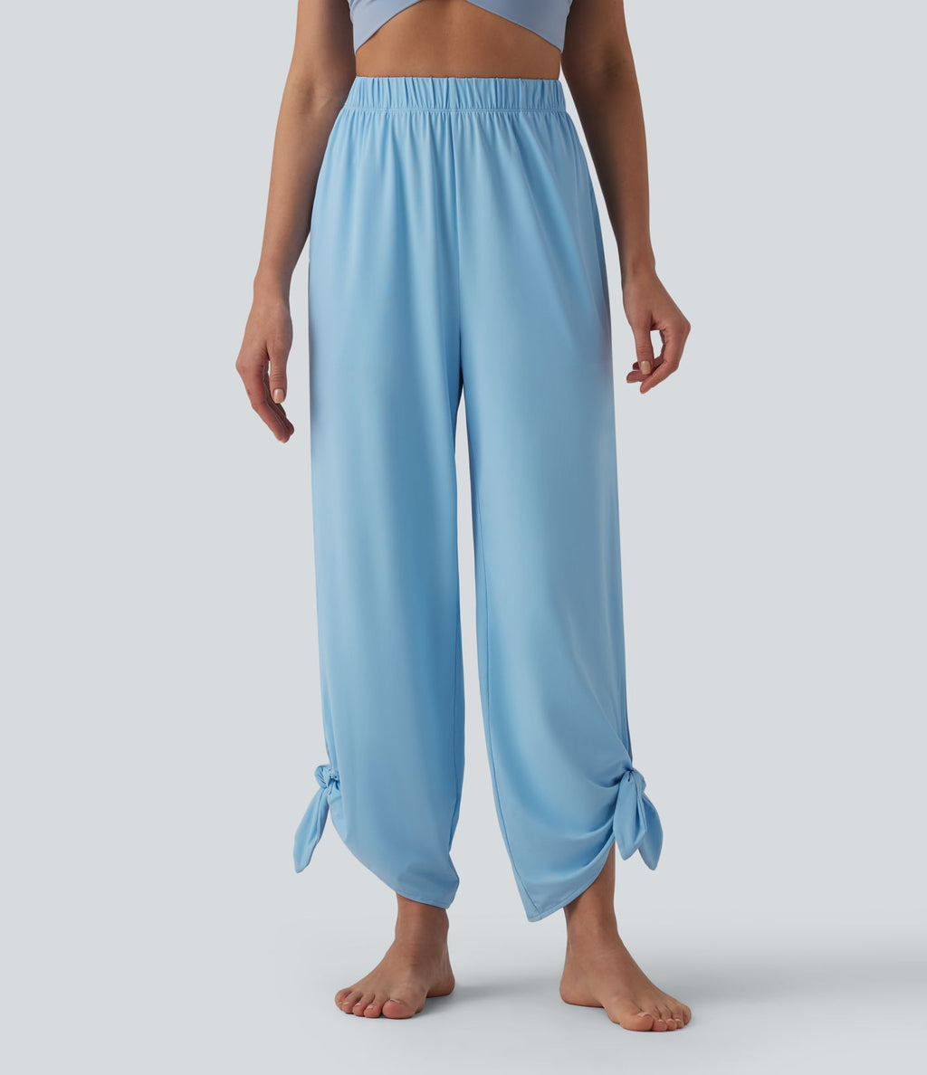 Jogging de yoga taille haute effet frais InstantCool liens sur les côtés avec poches, protection solaire UPF50+