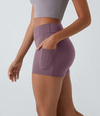 Short de yoga SoftlyZero™ Airy 8,8 cm taille haute poches latérales uni effet frais InstantCool