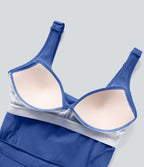 Robe active de yoga 2-en-1 Softlyzero™ Plush avec bretelles ajustables, armatures push-up, dos nu et poches-Easy Peasy