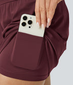 Short yoga 2-en-1 SoftlyZero™ Airy effet frais InstantCool taille très haute 12,5 cm avec poches, longueur allongée