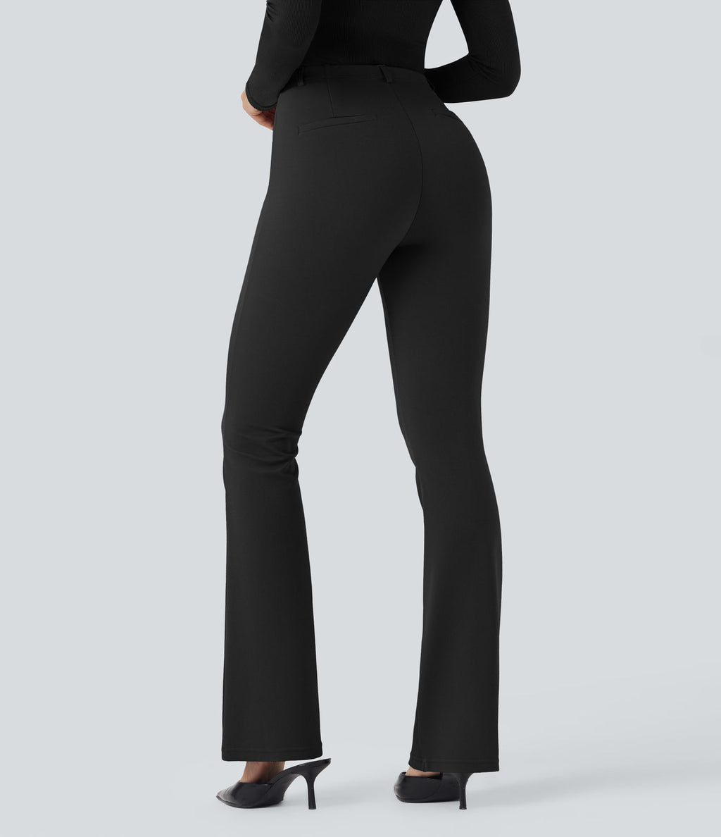 Pantalon tailleur bootcut gainant taille moyenne Halara Flex™