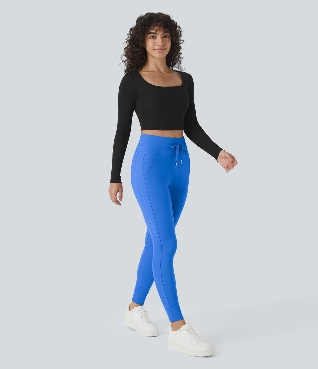 Jogging taille haute Softlyzero™ Plush avec cordon de serrage et poches latérales