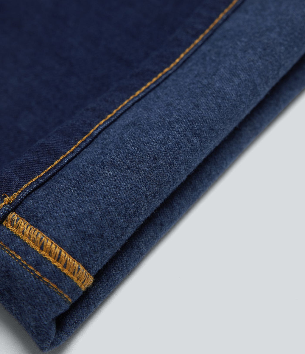 Halara Flex™ Jean 7/8 casual évasé en denim molleton taille mi-haute avec poches