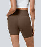 Short cycliste 17,5 cm d'entraînement gainant taille haute avec poches Halara UltraSculpt™