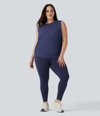 Débardeur yoga grande taille col rond Cool Touch - UPF50+