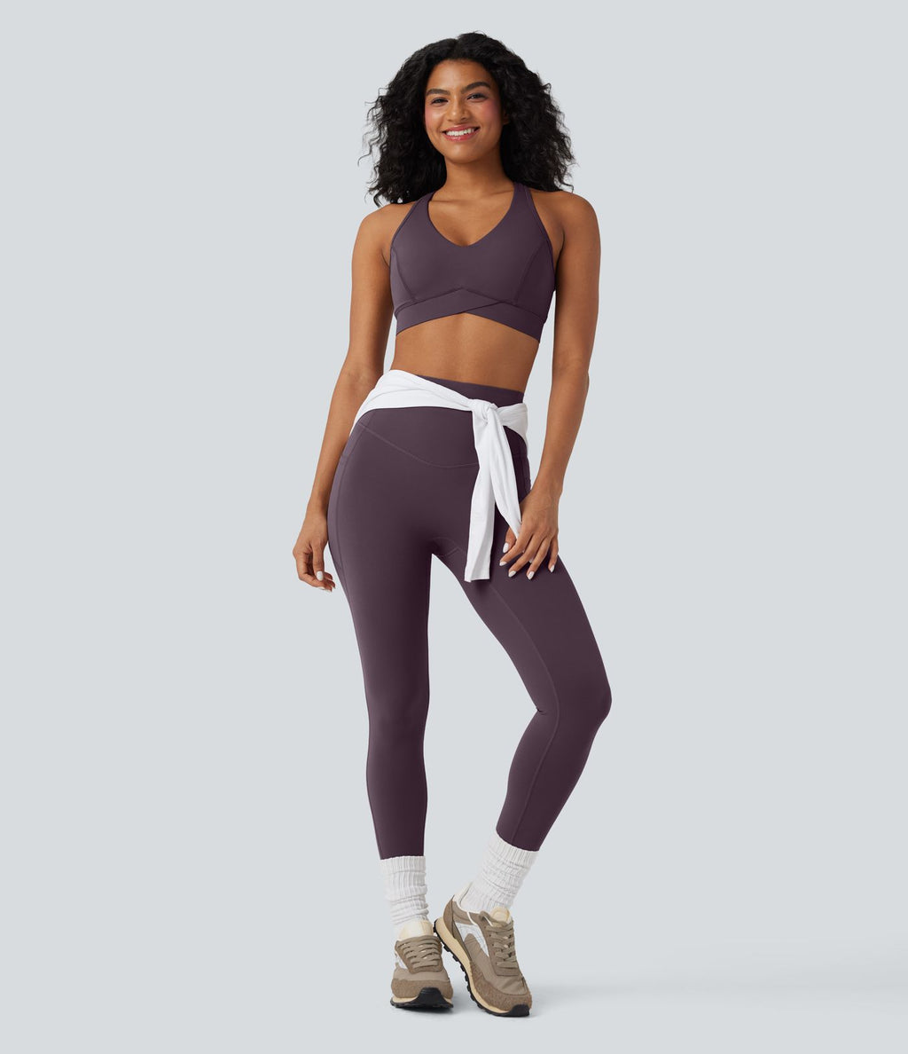 Brassière de sport entraînement Halara UltraSculpt™ soutien intermédiaire col V dos nageur bonnets A-C