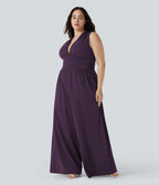 Combinaison grande taille col V sans manches avec poches - Édition Easy Peasy