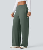Pantalon large taille moyenne DayStretch avec poches