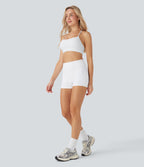 Brassière de sport yoga maille côtelée soutien léger à découpes bonnets A-D