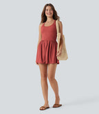 Combi-short 2-en-1 avec coussinets et poches - Édition Easy Peasy
