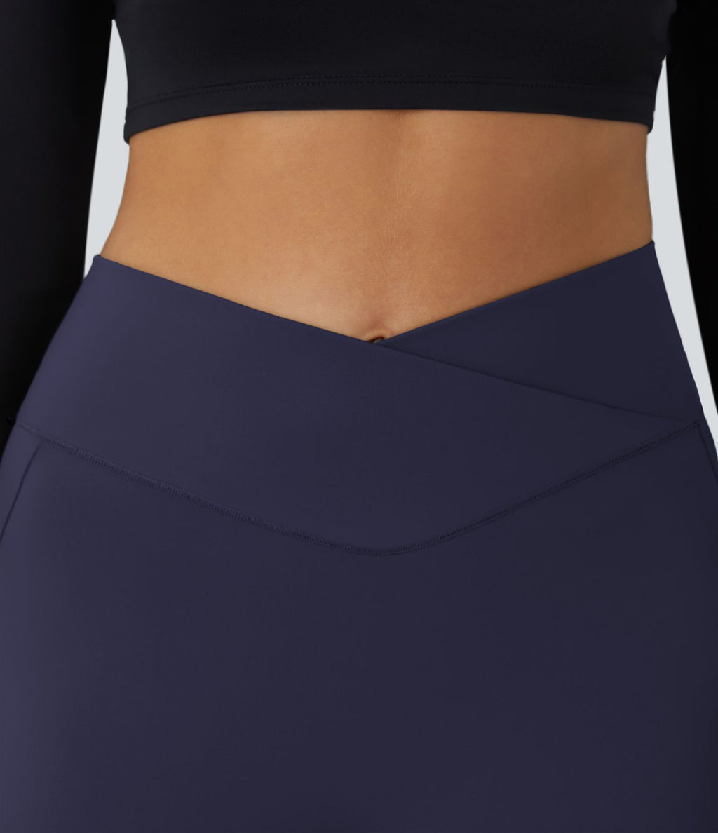 Softlyzero™ Polaire Legging Yoga à Taille Haute Thermique Croisée avec Poches Latérales
