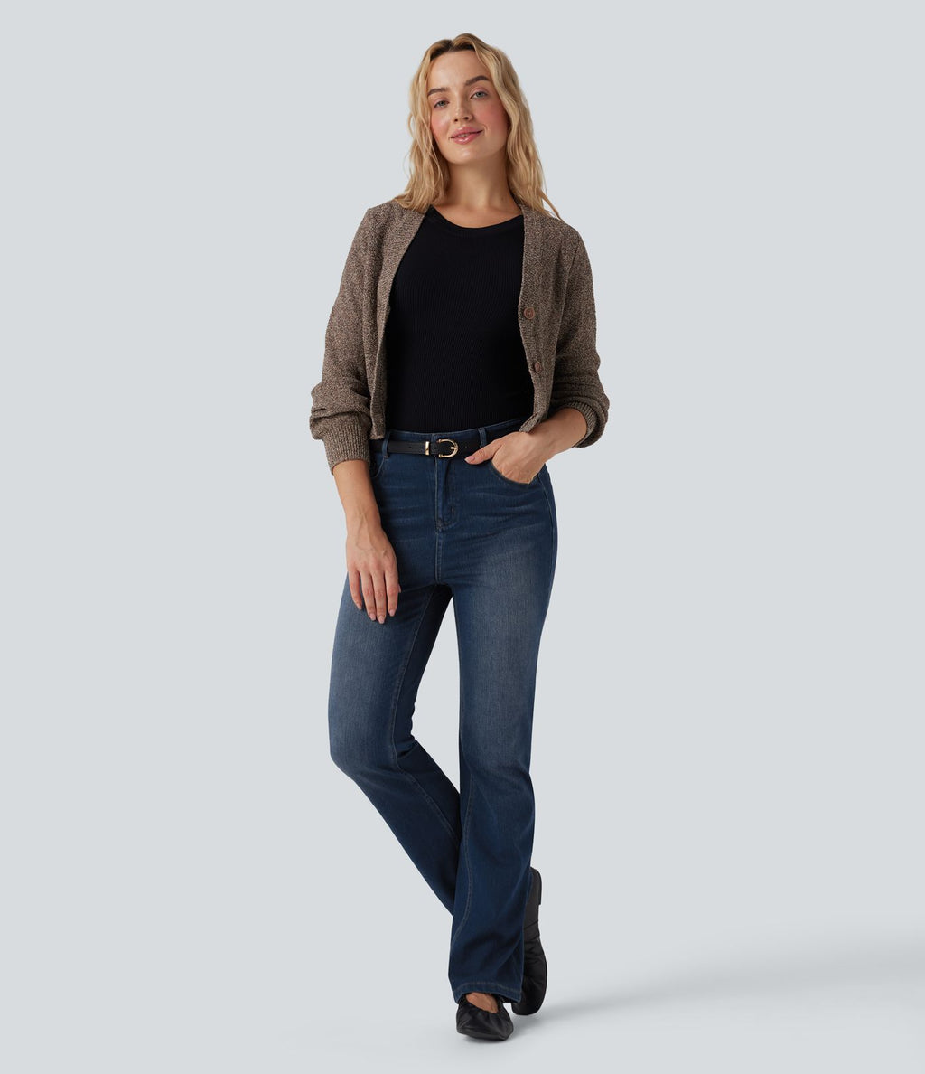 Jean évasé Halara Flex™ taille haute avec poches