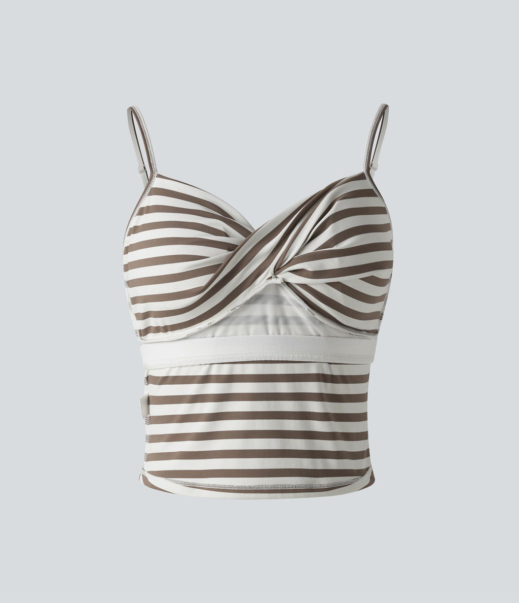 Débardeur de sport rayé avec soutien-gorge intégré