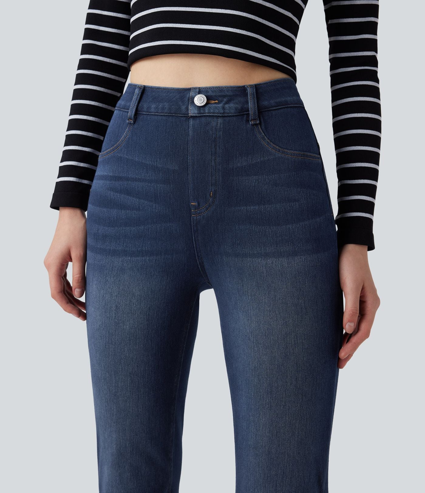 Legging denim bootcut Halara Flex™ gainant effet push-up taille haute avec poches