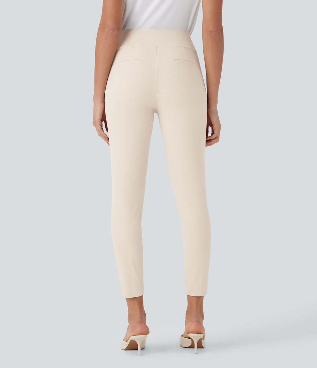 Pantalon de costume skinny taille haute fuselé