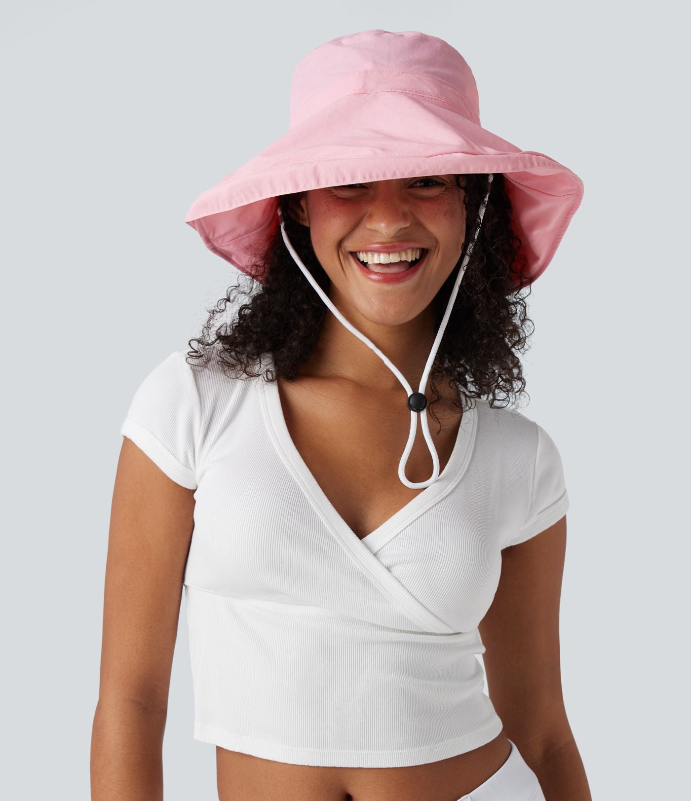 Chapeau de soleil large bord réglable - UPF40+