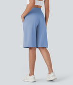 Short bermuda d'entraînement SoftlyZero™ Airy, jambe droite, taille haute avec poches latérales, à effet frais InstantCool, protection solaire UPF50+