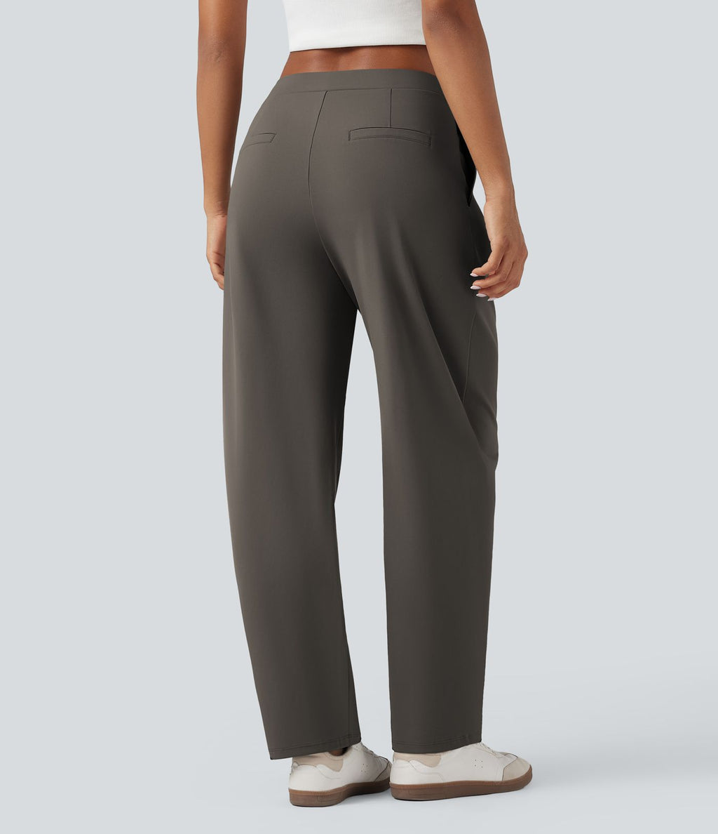 Pantalon tailleur fuselé asymétrique taille moyenne Halara Flex™ DayStretch avec poches