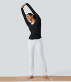 Haut de sport yoga froncé avec finitions ondulées sans couture OneForm Seamless Flow