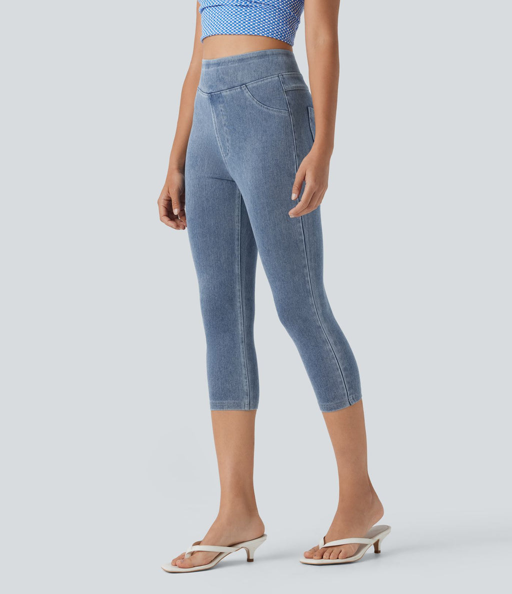 Halara Flex™ Jegging Capri Taille Haute Extensible Poche Latérale Arrière