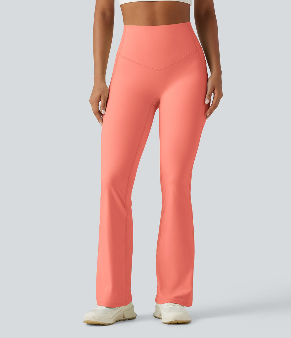 Legging yoga bootcut Halara UltraSculpt™ taille haute gainant avec poches
