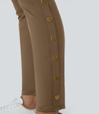 Pantalon taille haute ajusté longueur cheville avec poches décoratives DayStretch