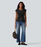 T-shirt casual sans manches col V