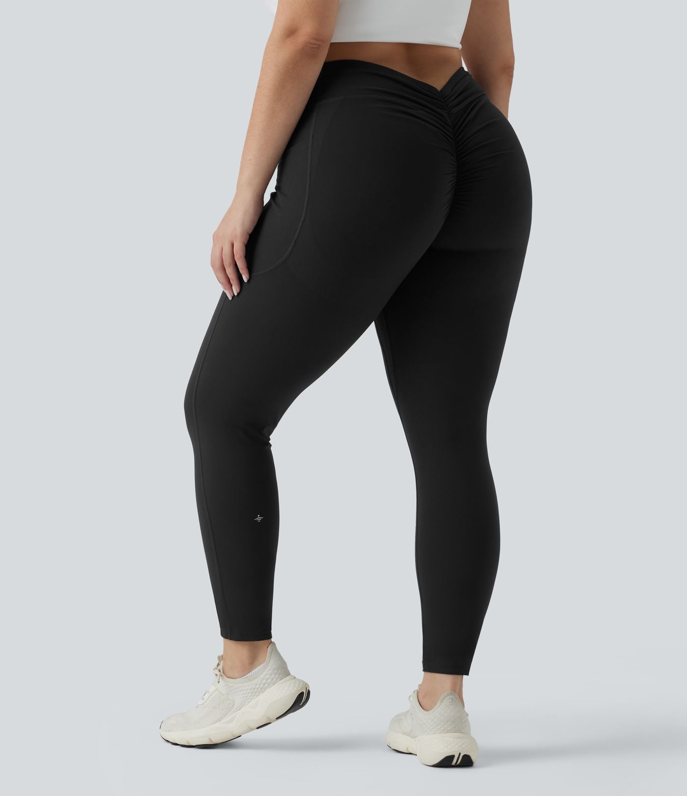 Halara UltraSculpt™ Legging yoga grande taille froncé taille haute gainant et sculptant avec poches