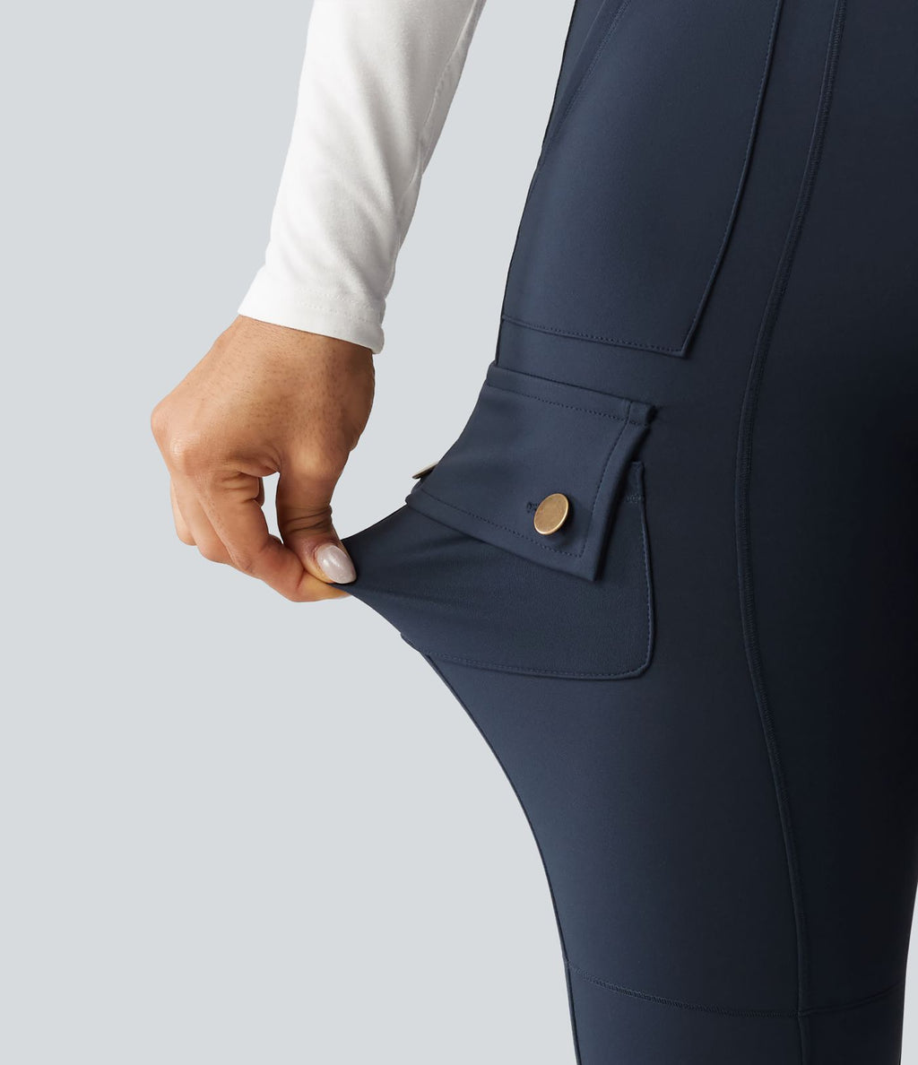 Pantalon cargo DayStretch taille haute galbant effet liftant fessiers avec poches