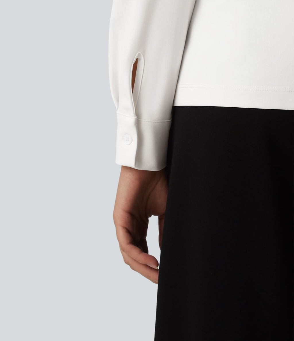 Chemise de travail infroissable à séchage rapide col manches longues
