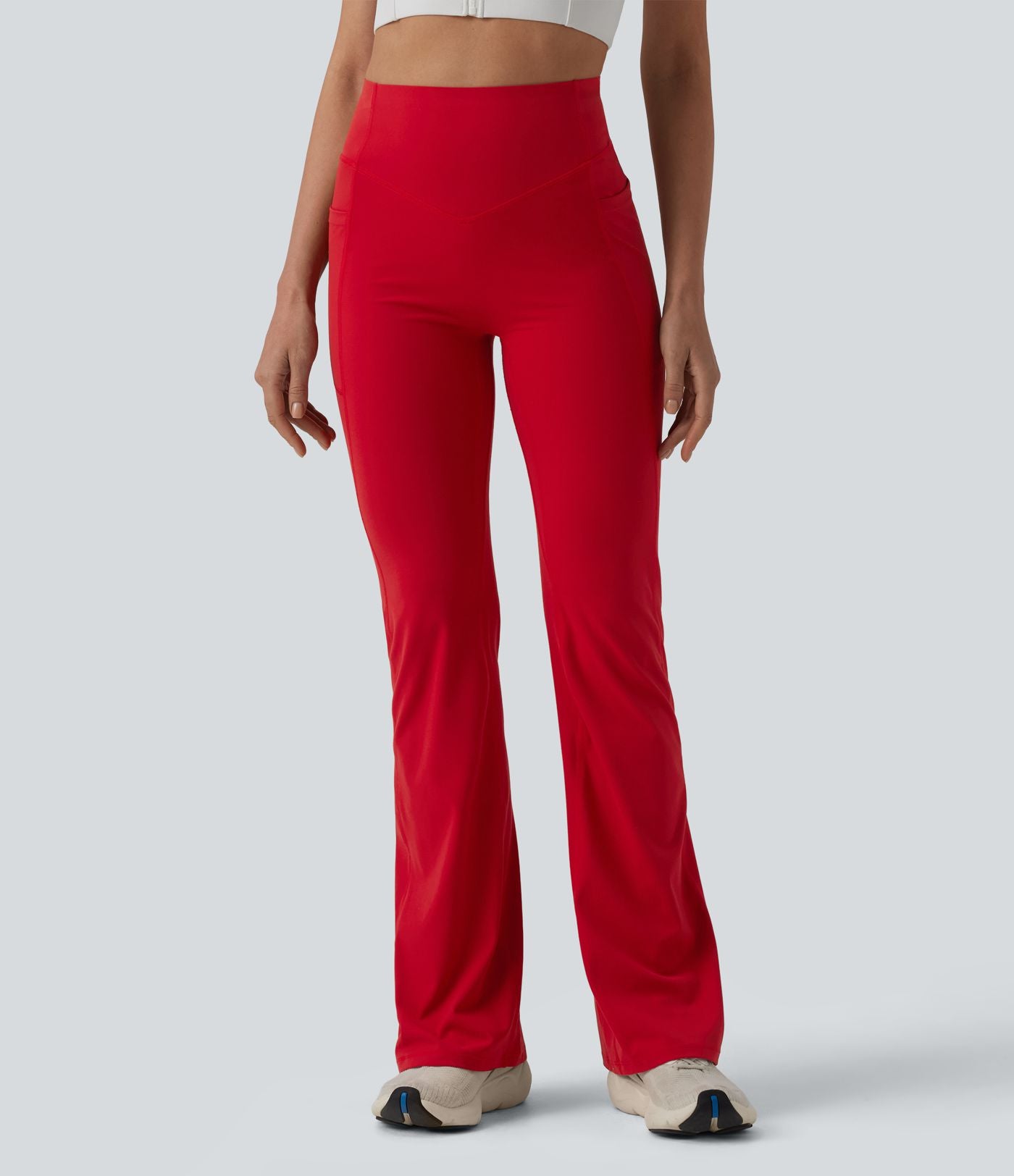 Pantalon de yoga à coupe bootcut gainant galbant taille haute avec effet scrunch et poches Halara UltraSculpt™