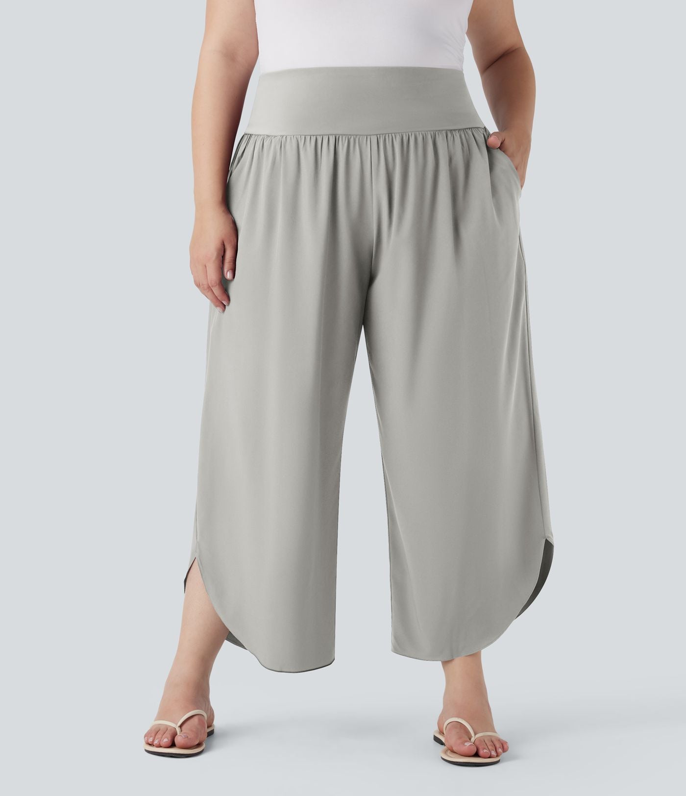 Pantalon tailleur gainant taille haute avec poches Halara Flex™