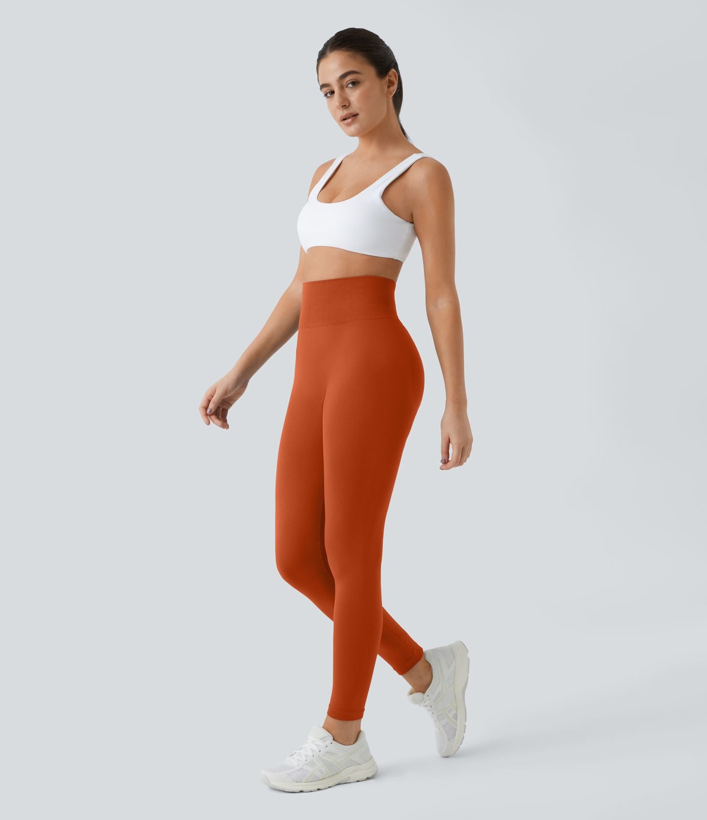 Legging taille haute froncé uni sans couture OneForm Seamless Flow