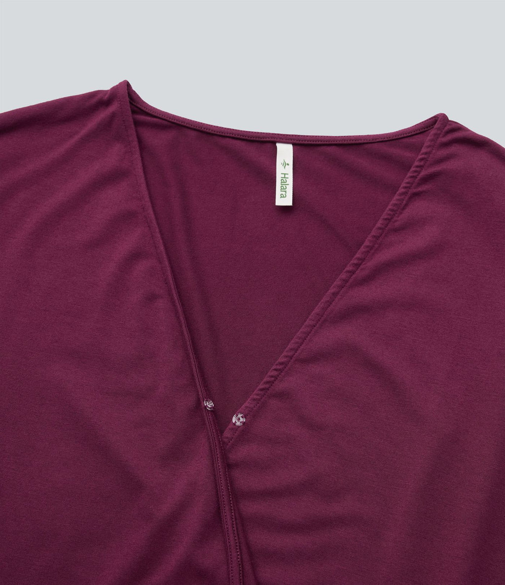 Blouse de travail col V croisée manches longues