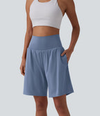 Short de yoga 2-en-1 SoftlyZero™ Airy taille très haute effet frais InstantCool 22,8 cm avec poches