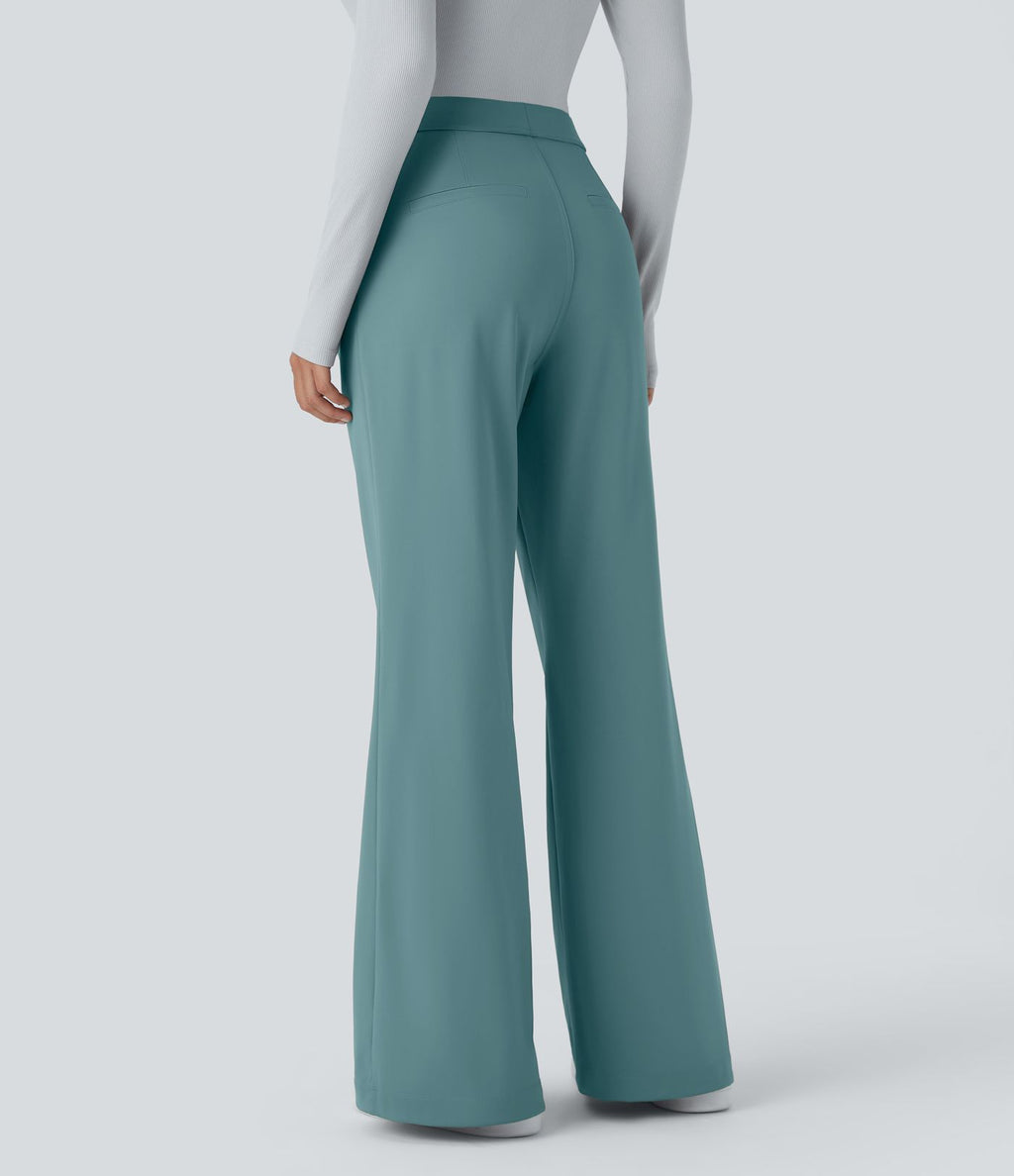 Pantalon tailleur évasé taille haute Halara Flex™ DayStretch avec poches