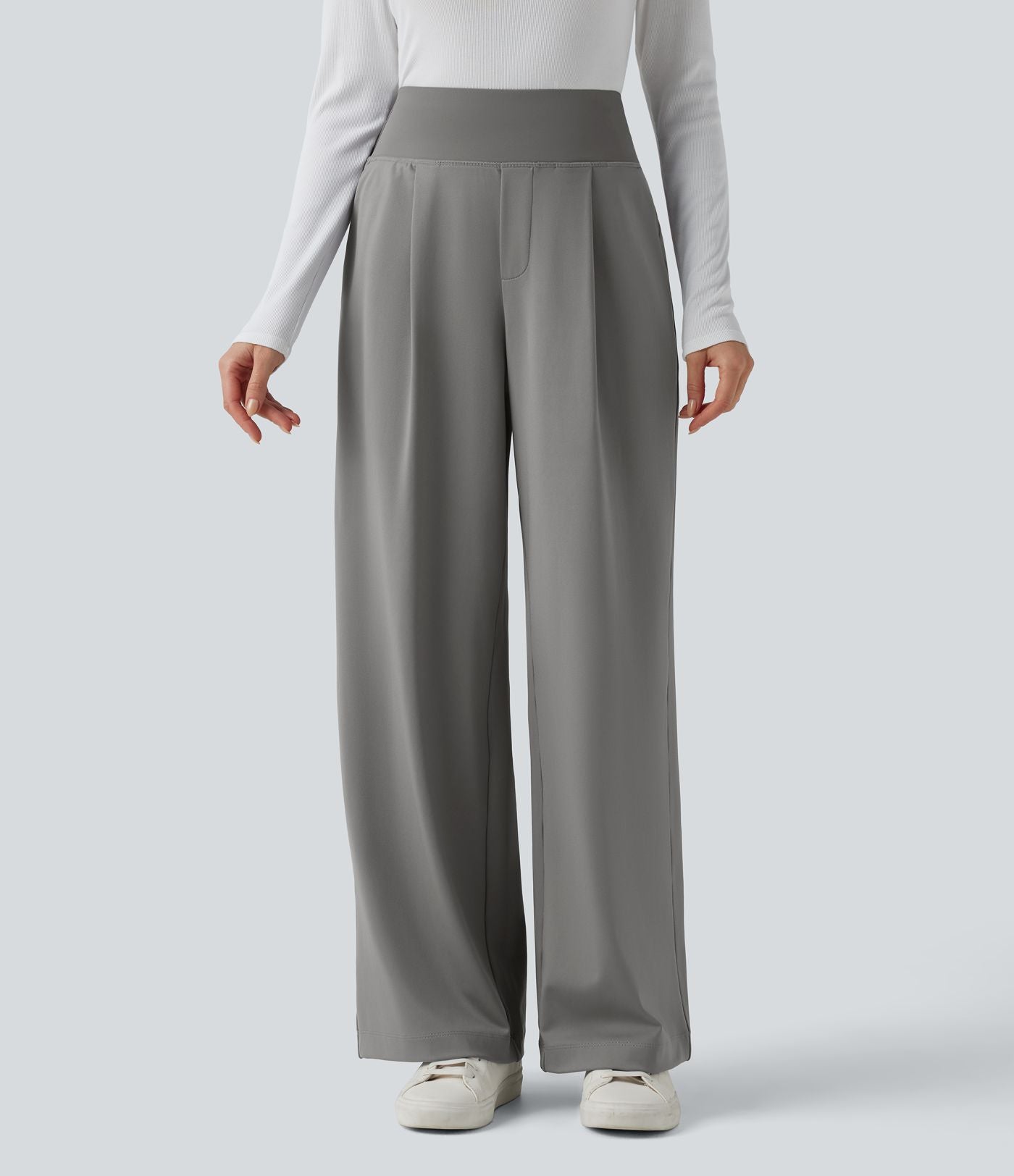 Pantalon tailleur jambes droites taille haute gainant Halara Flex™ DayStretch avec poches