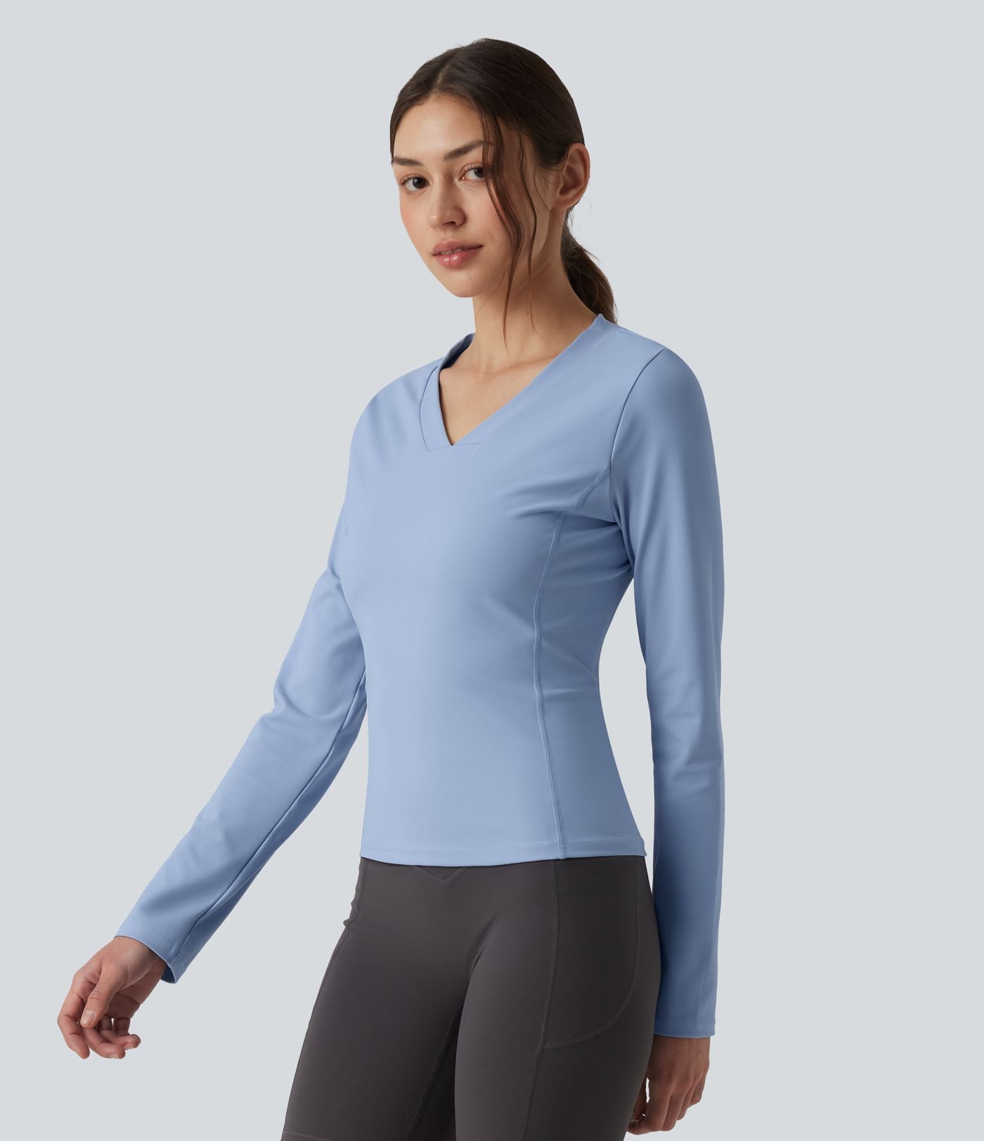Haut de sport d'entraînement SoftlyZero™ Airy col V manches longues effet frais InstantCool, protection solaire UPF50+