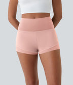 Shorts 2' Casual 2 en1 Taille Haute Empiècement en Maille dans le Dos et Poches