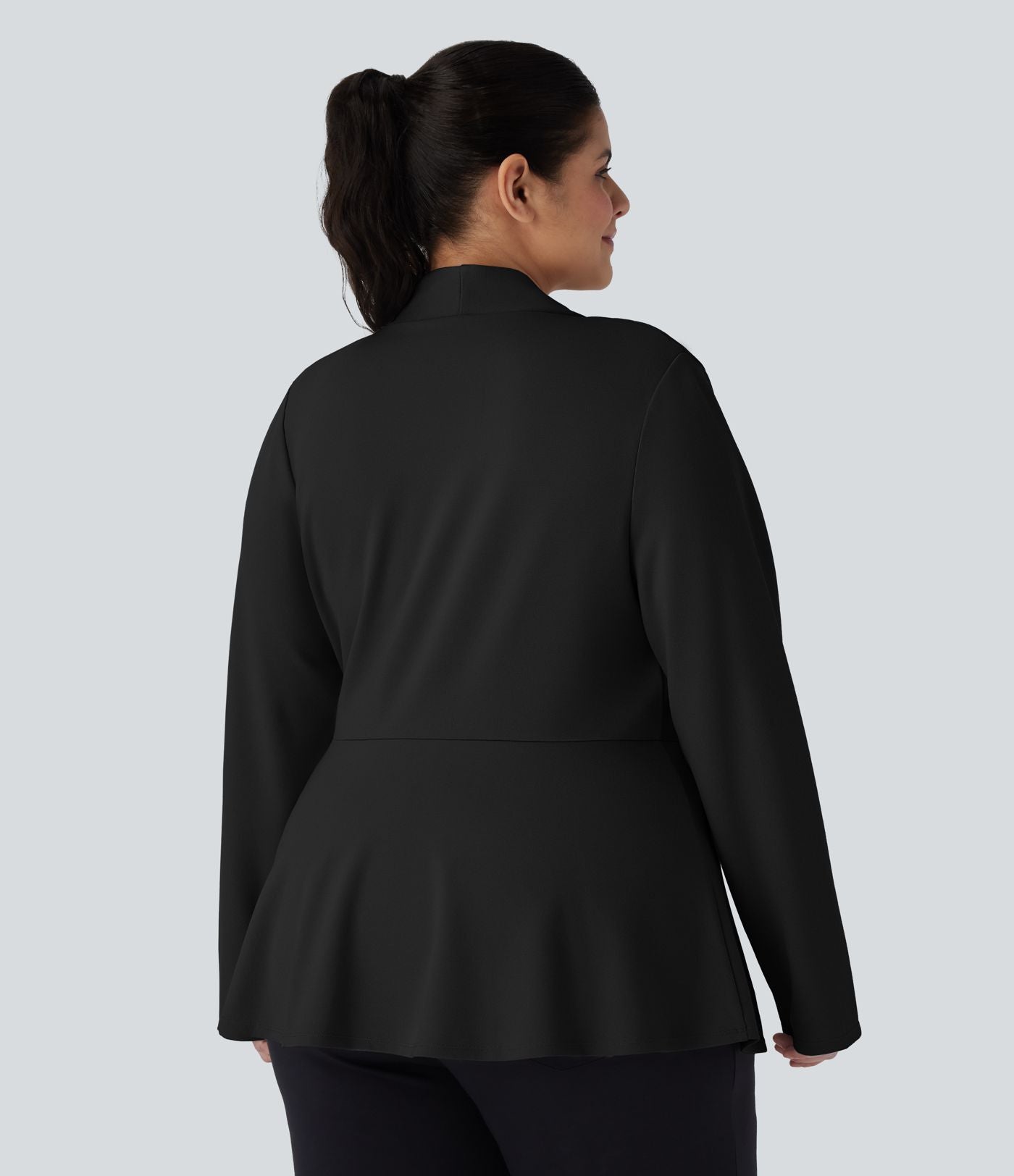 Veste de travail basque devant unique col V grande taille