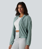 Veste bomber casual manches longues avec poches