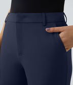 Pantalon de travail Halara Flex™ droit, taille mi-haute, avec poches