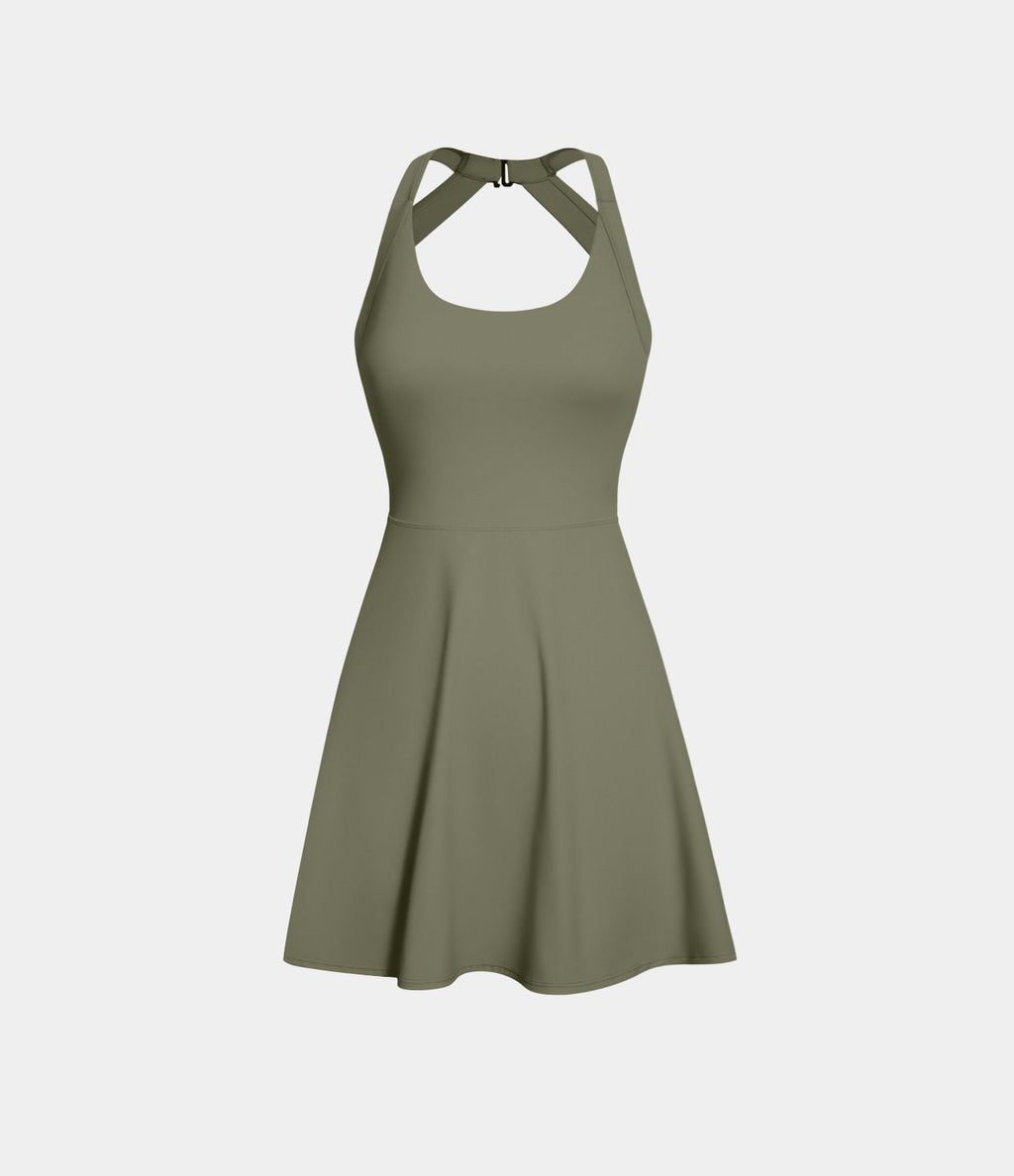 Robe de sport dos nu torsadée A-C
