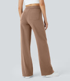 Pantalon taille haute coupe droite DayStretch avec poches