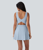 Robe SoftlyZero™ Airy de danse mini 2-en-1 dos nu, col U, bretelles croisées, poches latérales et effet frais InstantCool, accès facile Easy Peasy