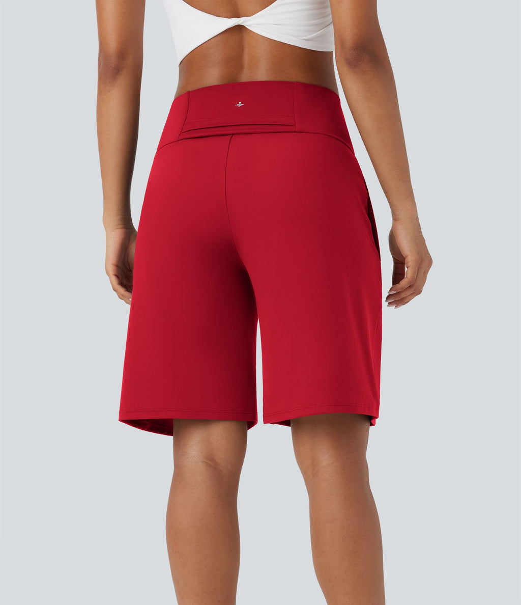 Bermuda SoftlyZero™ Airy de yoga taille haute avec poches multiples et effet frais InstantCool