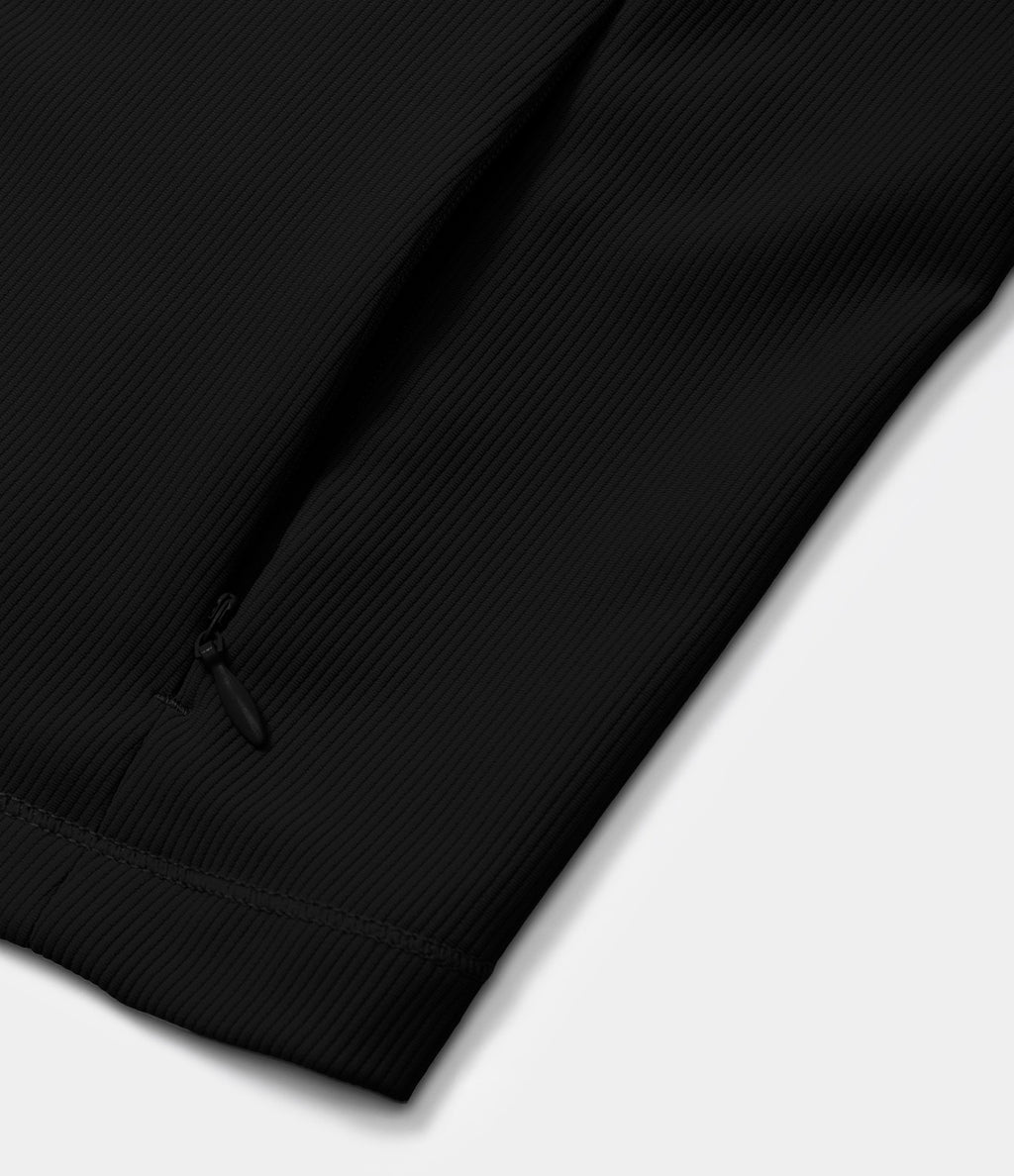 Patitoff™ Flow Veste Casual Courte à Col Montant Résistante aux Poils d'Animaux avec Fermeture Éclair Poches Latérales et Trou pour le Pouce