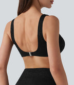 Haut de bikini jacquard à décolleté plongeant en V