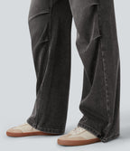 Jean parachute casual Halara Flex™ tricot extensible taille basse cordon ajustable avec multiples poches